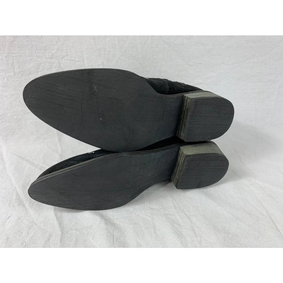 Musse & Cloud Black And Metallic Silver Embroidered Ginger Ankle Boots Bootie - Picture 8 of 12